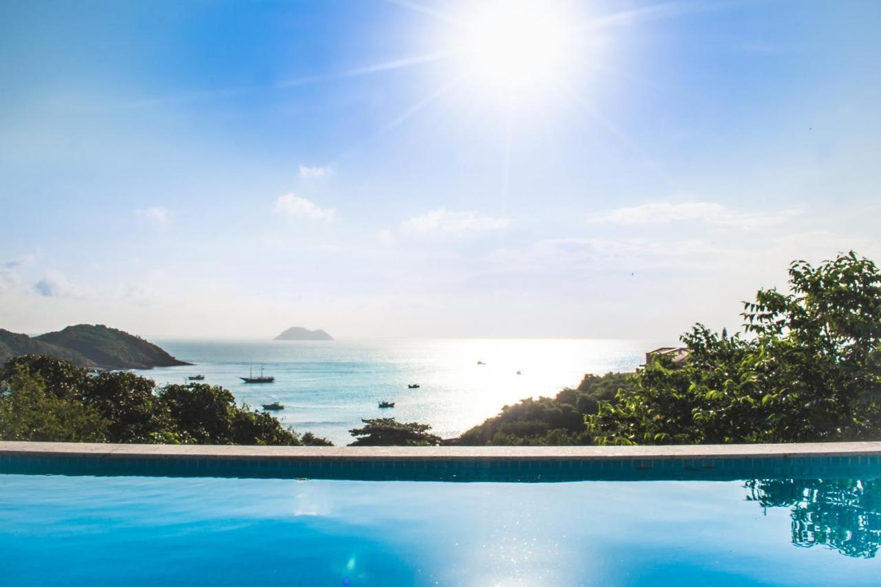 Pousada Praia Joao Fernandes Búzios エクステリア 写真 View from the pool at the Villa